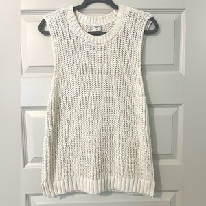 Abercrombie & Fitch Cream Knit Sleeveless Tank Top